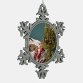 ウクライナ語KutyaおよびDidukh スノーフレークピューターオーナメント (左)