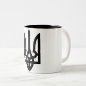 ウクライナ語Tryzub ツートーンマグカップ (正面右)