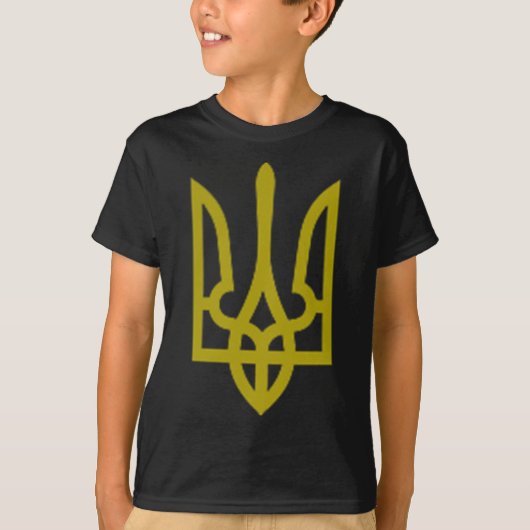 ウクライナ軍トリデントシンボル中央ウクライナツェレン Tシャツ (正面)