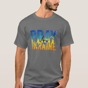 ウクライナ連帯のための平和ウクライナハート Tシャツ