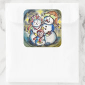 ウクライナ雪だるまファミリー スクエアシール (バッグ)