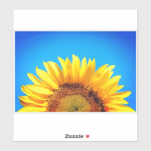 ウクライナ青空の黄色のひまわりサポート シール (シート)