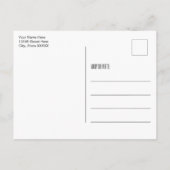 ウクライナ青色の黄色いはがきで立つ ポストカード (裏面)