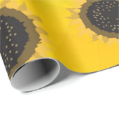 ウクライナ黄色の青いジオメトリメッシュパターンフラワー ラッピングペーパー (ロールコーナー)