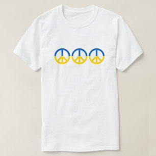 ウクライナ3平和標識青色旗 Tシャツ