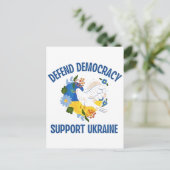 ウクライナ・アメリカ人の民主主義の支援を守る インビテーションポストカード (スタンド正面)