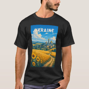 ウクライナ イラスト 旅行 アート ヴィンテージ Tシャツ