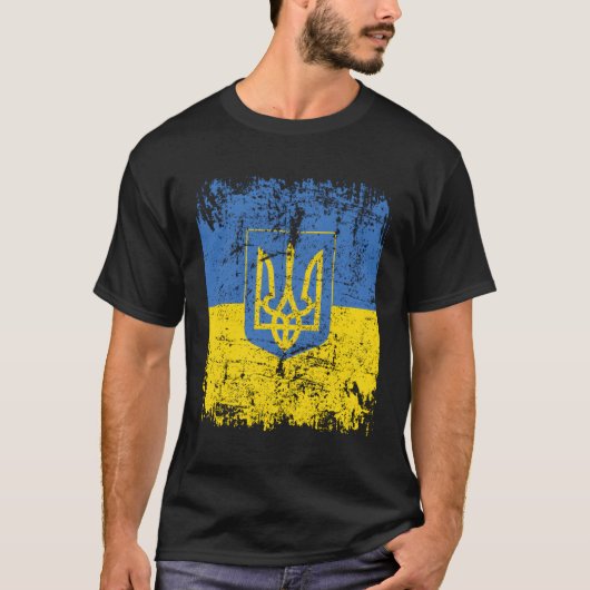 ウクライナ ウクライナ国旗 Tシャツ (正面)
