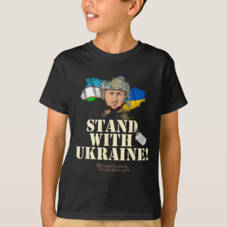 ウクライナ ウズベキスタン ウォロディミル・ゼレンスキー ウクライナと共に Tシャツ