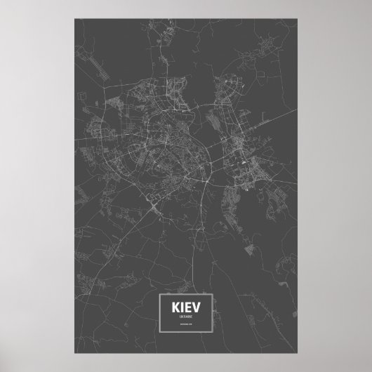 ウクライナ，キエフ（白い黒番） ポスター (正面)