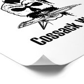 ウクライナ・コサックの戦士 - ウクライナを支援しよう  ポスター (角)