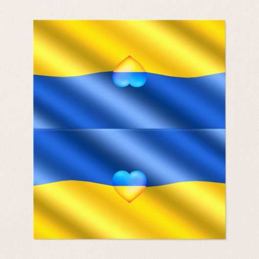 ウクライナ – サポート – 自由の平和 – ウクライナ国旗 名刺 (外部フラット)