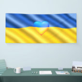 ウクライナ – サポート – 自由の平和 – ウクライナ国旗 横断幕 (トレードショー)