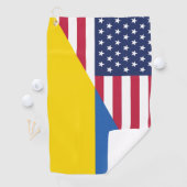 ウクライナ・シェルパ毛布に対する米国の支持 ゴルフタオル (インサイチュ)