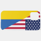 ウクライナ・シェルパ毛布に対する米国の支持 iPhoneケース (裏面横)