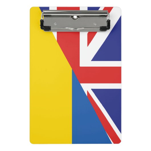 ウクライナ・シェルパ毛布に対する英国の支持 ミニクリップボード (正面)