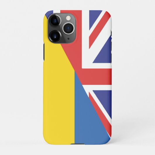ウクライナ・シェルパ毛布に対する英国の支持 iPhoneケース (裏面)