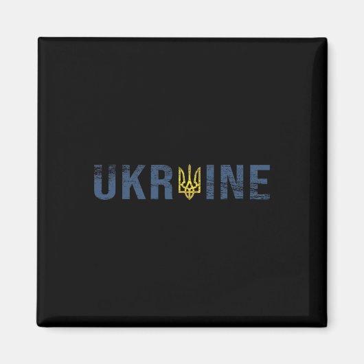 ウクライナ シャツ トリズブ 三叉の矛 Zelensky 軍事エンブレム マグネット (正面)