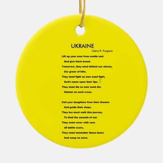 ウクライナ セラミックオーナメント (正面)