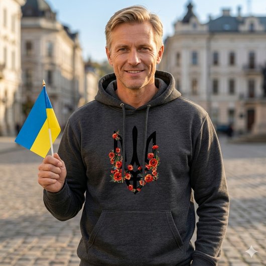 ウクライナ。トライデント。ウクライナの国章。Tシャツ パーカ
