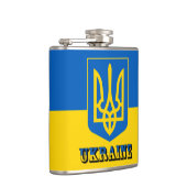 ウクライナ、トリズブ、ウクライナ国旗/コート・オブ・アームズ フラスク (右)
