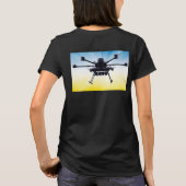 ウクライナ ドローン ブラック Tシャツ (裏面)