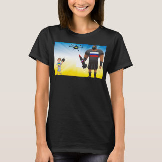 ウクライナ ドローン ブラック Tシャツ