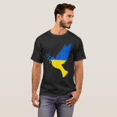 ウクライナ・ドーブで平和。ウクライナに立ち向かえ。サポート Tシャツ (正面フル)