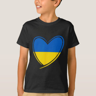 ウクライナ ハート ウクライナ国旗 愛国的 メンズ レディース キッズ Tシャツ