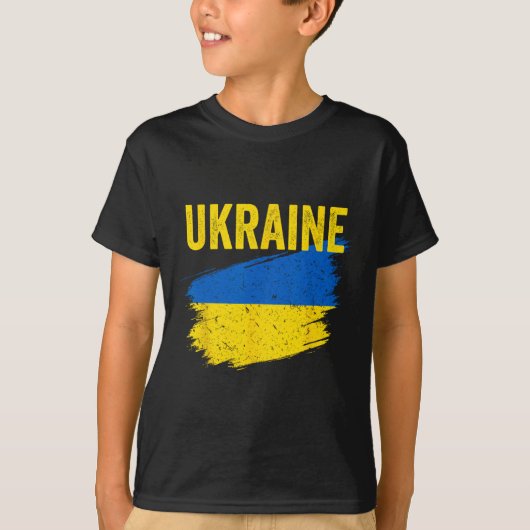 ウクライナ フラッグ ウクライナ Tシャツ (正面)
