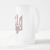 ウクライナ フロストグラスビールジョッキ (正面右)