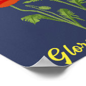 ウクライナ「ポピーの花」平和カラフル ポスター (角)