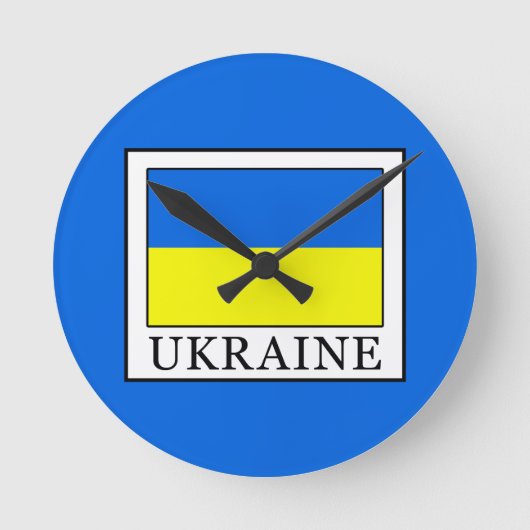 ウクライナ ラウンド壁時計 (正面)