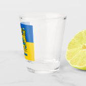 ウクライナ&リヴィブシティ – コートオブアームズ、ウクライナ国旗 ショットグラス (右)