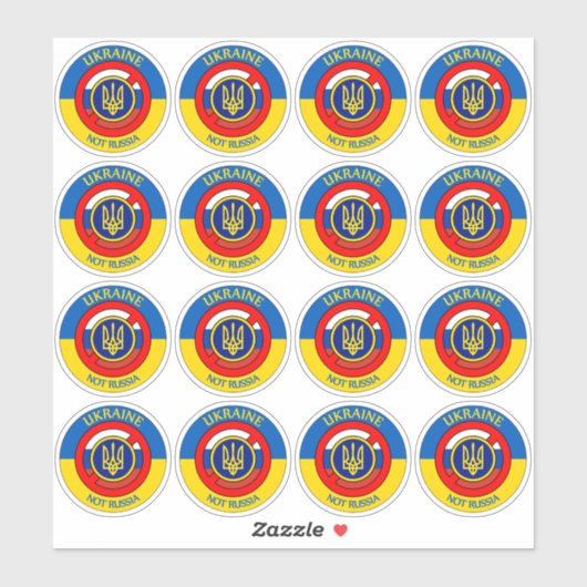 ウクライナ – ロシアのステッカーではない シール (シート)