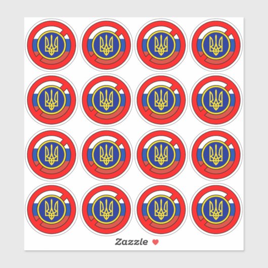 ウクライナ – ロシアのステッカーではない シール (シート)