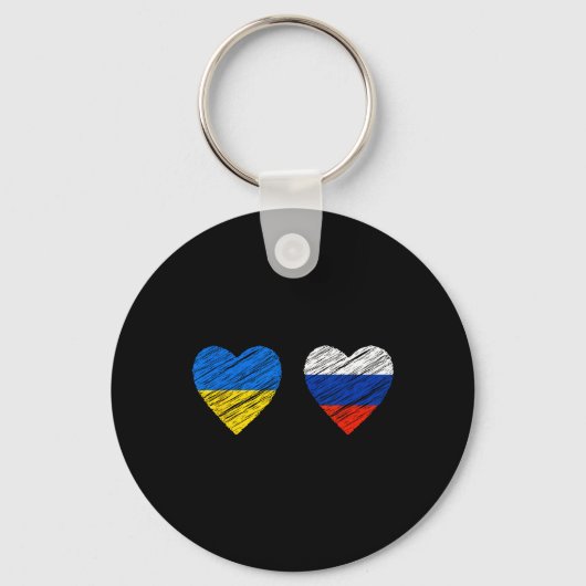 ウクライナ ロシア 平和 キーホルダー (正面)