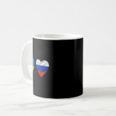 ウクライナ ロシア 平和 コーヒーマグカップ (正面左)