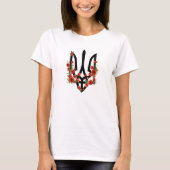 ウクライナ. 国章. 三叉の矛. トルィーズブ. Tシャツ (正面)