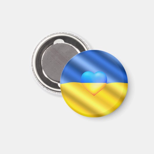ウクライナ – 平和ウクライナ国旗の自由の連帯 マグネット (正面/裏面)