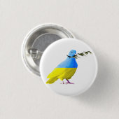 ウクライナ – 平和ドーブ – ウクライナ国旗 – 平和 缶バッジ (正面&裏面)