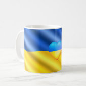 ウクライナ – 平和 – ウクライナ国旗 – フリーダムサポート コーヒーマグカップ (正面左)