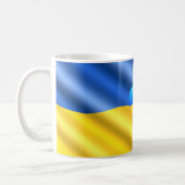 ウクライナ – 平和 – ウクライナ国旗 – フリーダムサポート コーヒーマグカップ (左)