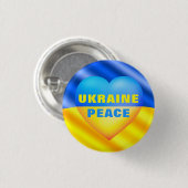 ウクライナ – 平和 – ウクライナ国旗 – 自由ボタン 缶バッジ (正面&裏面)