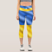 ウクライナ – 平和 – ウクライナ国旗 – 自由 カプリレギンス (正面)