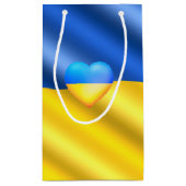 ウクライナ – 平和 – ウクライナ国旗 – 自由 スモールペーパーバッグ (裏面)