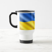 ウクライナ – 支援 – 自由平和 – ウクライナ国旗 トラベルマグ (左)