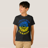 ウクライナ 旗 ひまわり ヴィンテージ Tシャツ ウクライナ サポート (正面フル)