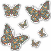 ウクライナ（昆虫）オオカバマダラ、モナークコンターステッカー シール (正面)