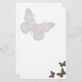 ウクライナ（昆虫）オオカバマダラ、モナーク文房具 便箋 (正面/裏面)